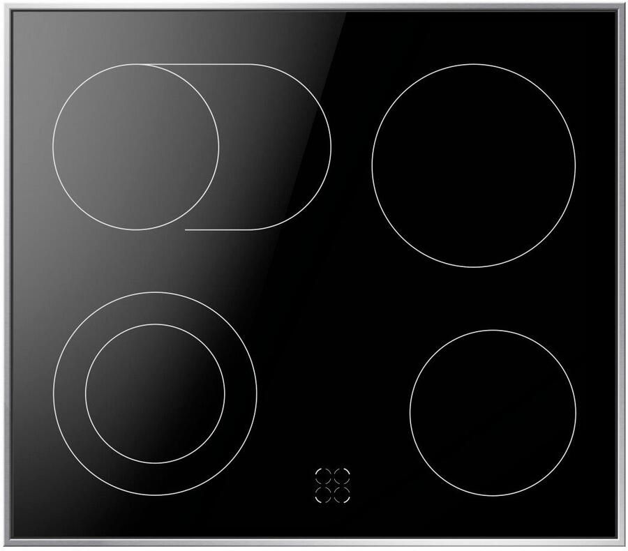 Amica Inbouw elektrisch fornuisset EHC 12816 E Keramische kookplaat met aanpasbaar oppervlak voor grote pannen en braadsledes