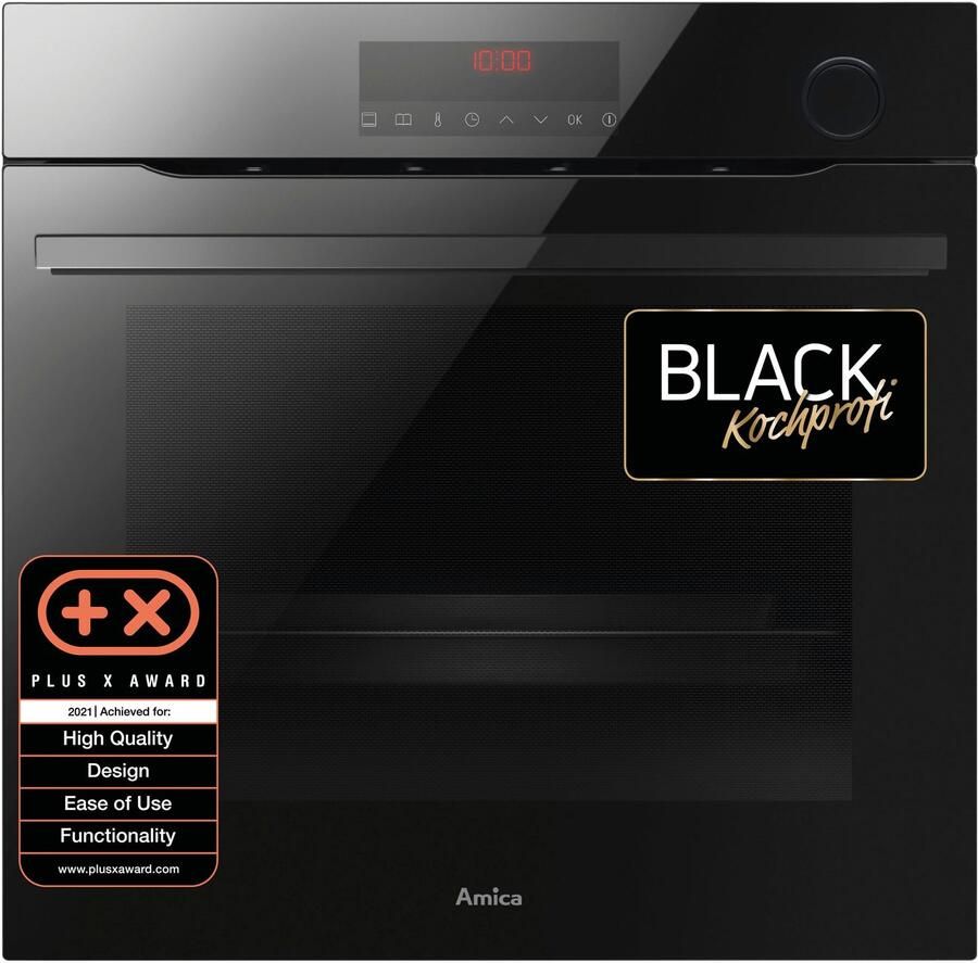 Amica Inbouw stoomoven EBSX 949 610 S Extra grote oven met 2 uittrekelementen bakplaten glijden veilig uit.