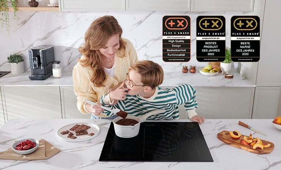 Amica Inductiekookplaat KMI 772 680 C 4 niveaus: 40°c 70°c 90°c voor het garen 200°c voor snel voorverwarmen - Foto 5