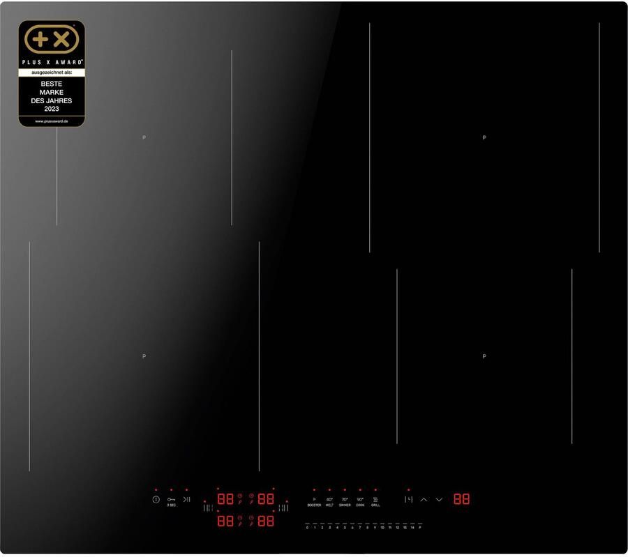 Amica Inductiekookplaat KMI 774 660 C 5 niveaus: 40°c 70°c 90°c voor het garen 200°c voor snel voorverwarmen (1 stuk)