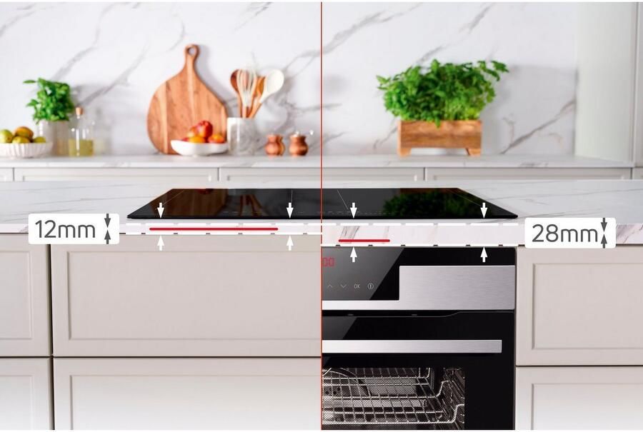 Amica Inductiekookplaat KMI 774 660 C 5 niveaus: 40°c 70°c 90°c voor het garen 200°c voor snel voorverwarmen (1 stuk) - Foto 4