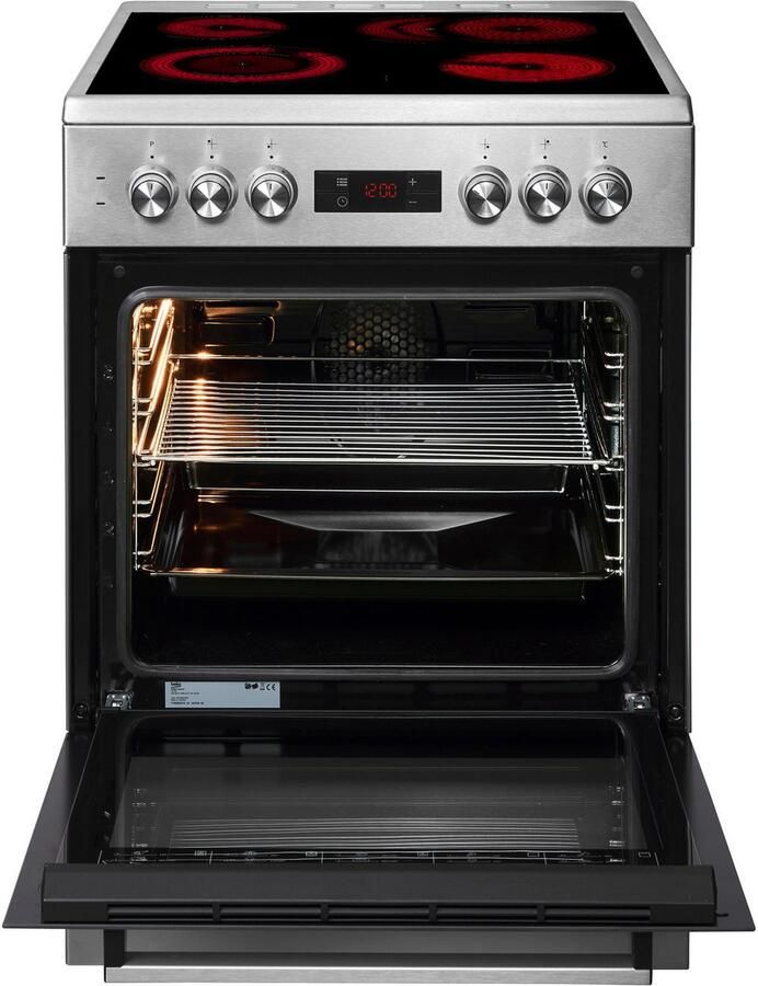 BEKO Vrijstaand elektrisch fornuis FSM67320G met restwarmte-indicator - Foto 4