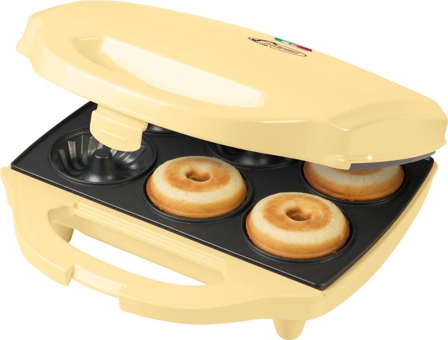 Bestron Cake Maker in tulbandvorm wafelijzer voor 6 mini tulband cakes met antiaanbaklaag & indicatielampje 900 Watt geel - Foto 5
