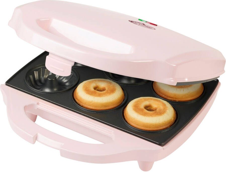 Bestron Cake Maker in tulbandvorm wafelijzer voor 6 mini tulband cakes met antiaanbaklaag & indicatielampje 900 Watt roze - Foto 2