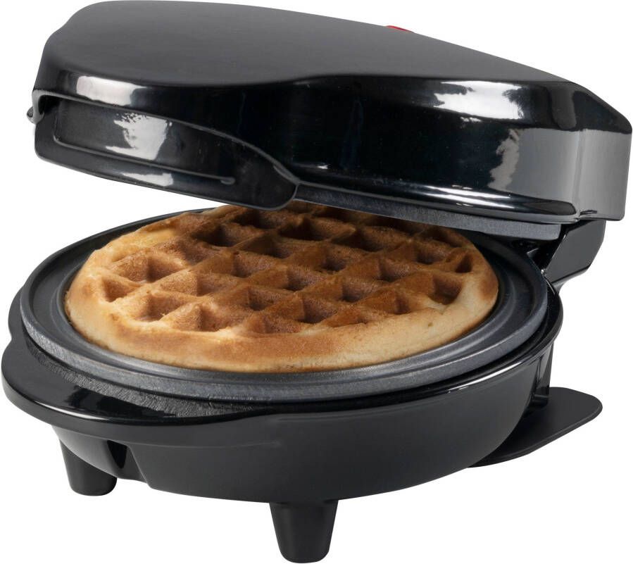 Bestron Mini-wafelijzer voor klassieke wafels wafelijzer met antiaanbaklaag voor kinderfeestjes Familiefeest Pasen of Kerst 550 Watt Zwart - Foto 2
