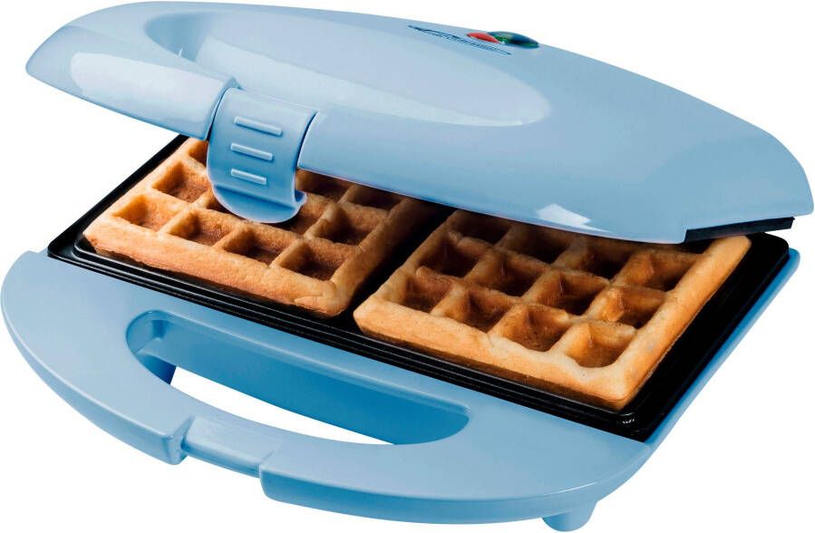 Bestron Wafelijzer voor 2 Brusselse wafels Wafelmaker met antianbaklaag & indicatielampje Sweet Dreams Collection 700W Blauw