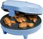 Bestron Wafelijzer voor Mini Dino Cookies Cakemaker voor mini dino cakes met bakindicatielampje & antiaanbaklaag 700 Watt blauw - Thumbnail 1