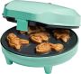 Bestron Wafelijzer voor Mini Dino Cookies Cakemaker voor mini dino cakes met bakindicatielampje & antiaanbaklaag 700 Watt Mint - Thumbnail 1