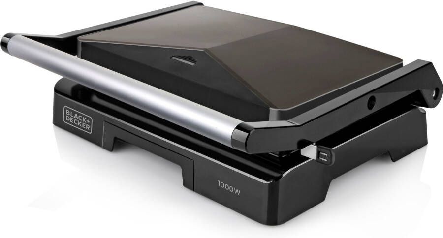BLACK+DECKER Black & Decker BXGR1000E Elektrische mini grill Contactfrill 1000W Zwart - Foto 2