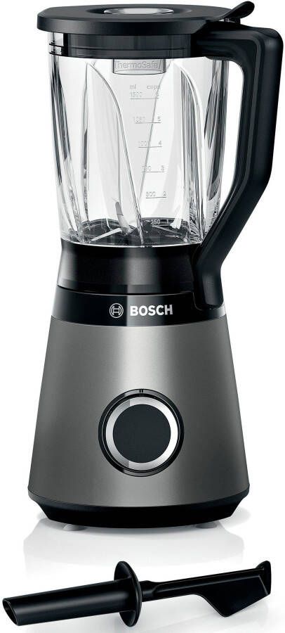 BOSCH Blender VitaPower Serie 4 MMB6172SN 1 5l glazen container 30.000 toeren min grijs
