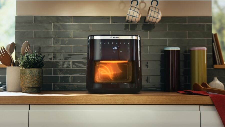 Bosch MAF671B0 Airfryer XXL Serie 6 7 2L Shake alarm Kijkvenster Warmhoudfunctie 7 programma's Tot 5 personen Zwart - Foto 8