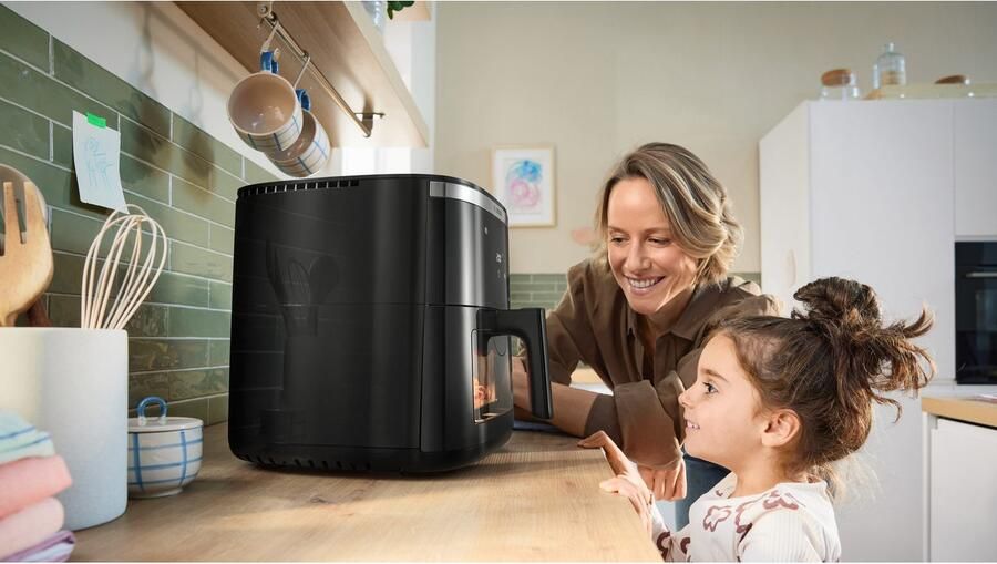 Bosch MAF671B0 Airfryer XXL Serie 6 7 2L Shake alarm Kijkvenster Warmhoudfunctie 7 programma's Tot 5 personen Zwart - Foto 7