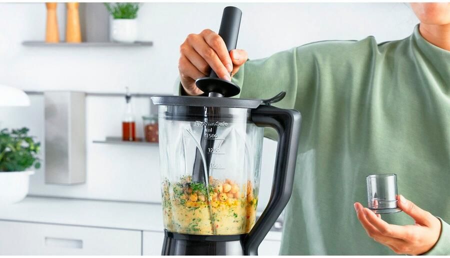 BOSCH Blender VitaPower Serie 4 MMB6172SN 1 5l glazen container 30.000 toeren min grijs - Foto 8