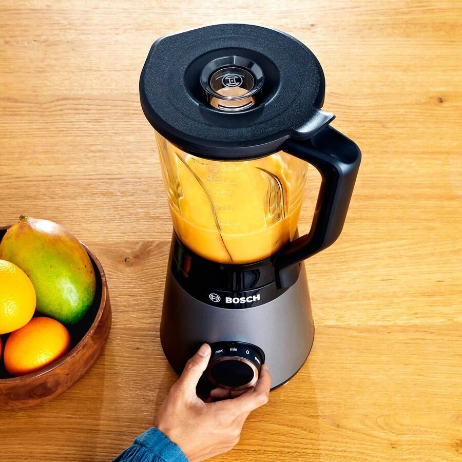 BOSCH Blender VitaPower Serie 4 MMB6172SN 1 5l glazen container 30.000 toeren min grijs - Foto 3