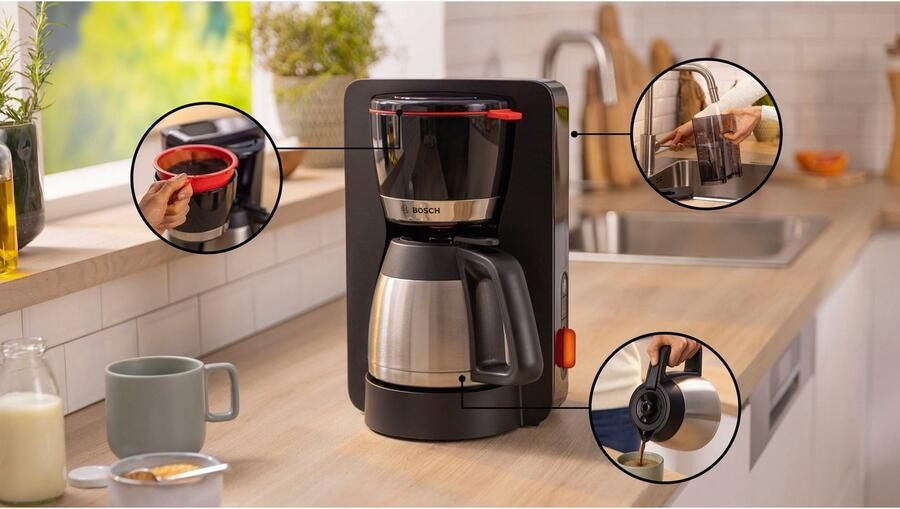 BOSCH Filterkoffieapparaat MyMoment TKA6M273 1 l voor 8-12 kopjes intensief aroma ontkalkingsprogramma thermoskan 1200 w - Foto 12