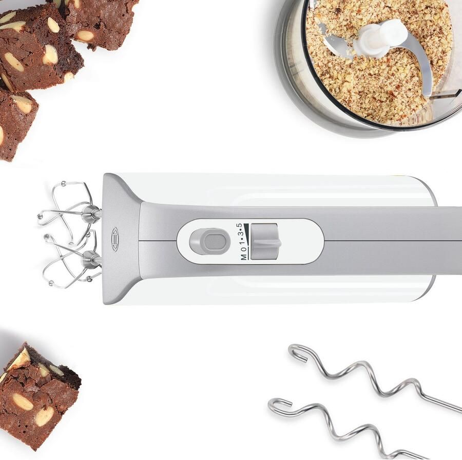 BOSCH Handmixer Styline MFQ4075DE 2x garde roestvrijstalen kneedhaken mixvoet wit - Foto 7