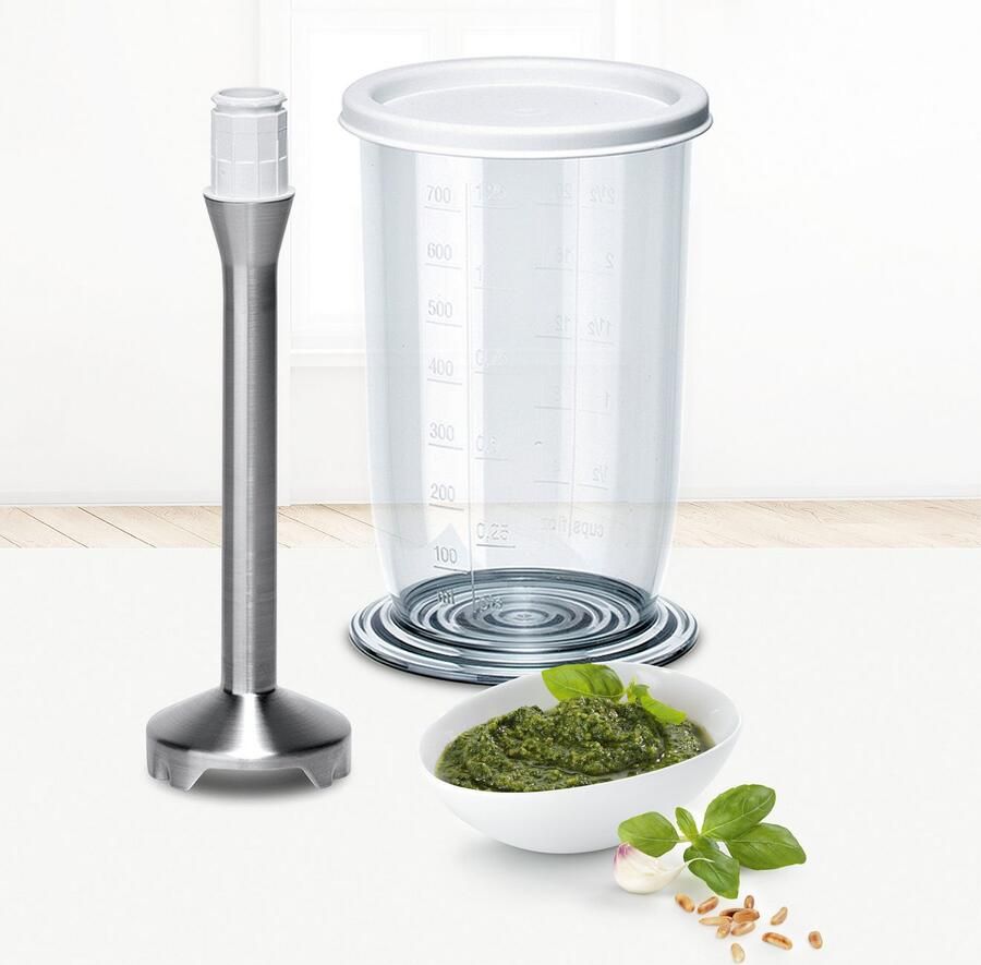 BOSCH Handmixer Styline MFQ4075DE 2x garde roestvrijstalen kneedhaken mixvoet wit - Foto 8