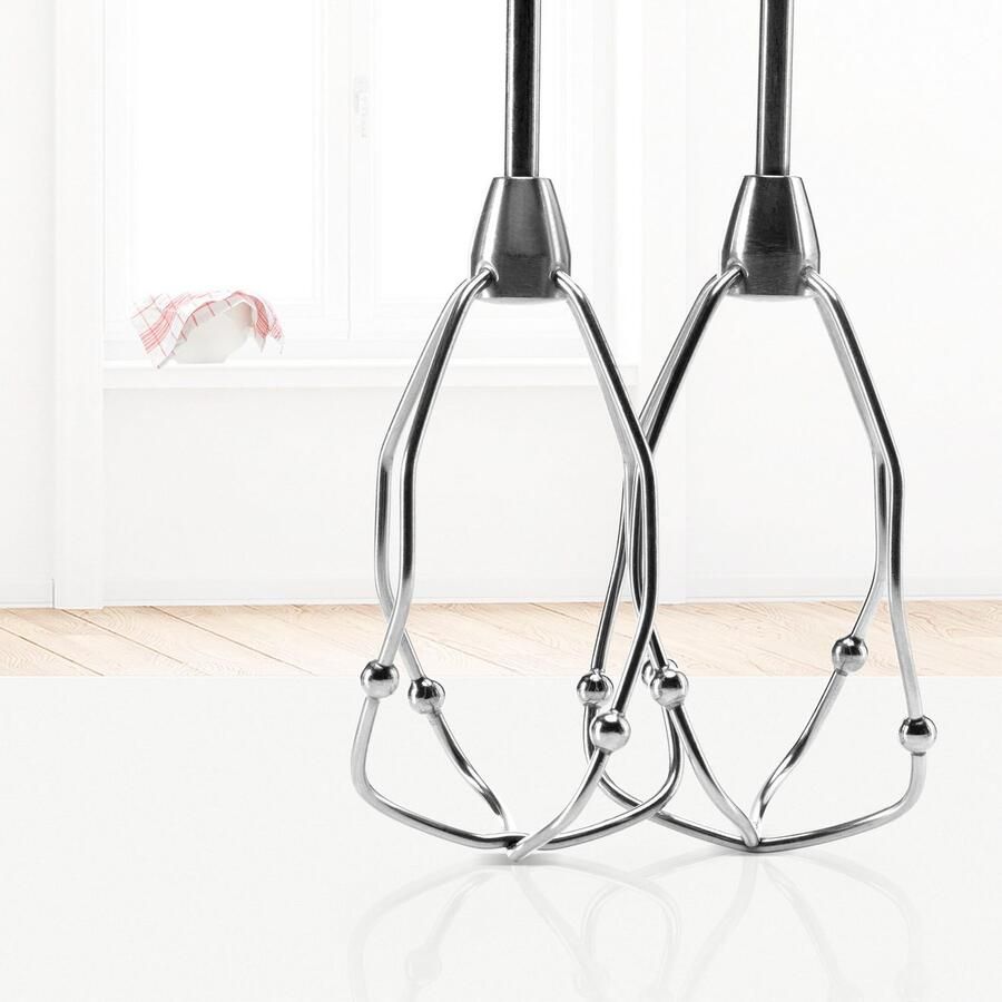 BOSCH Handmixer Styline MFQ4075DE 2x garde roestvrijstalen kneedhaken mixvoet wit - Foto 6