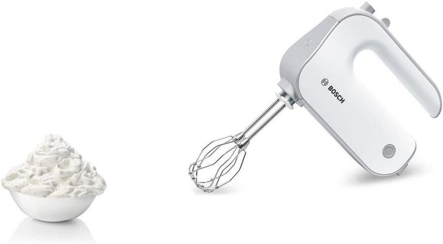 BOSCH Handmixer Styline MFQ4080 roestvrijstalen garde kneedhaken mixvoet 5 standen wit - Foto 9