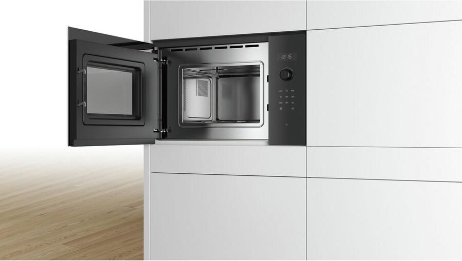 BOSCH Inbouw-magnetron BFL524MB0 7 automatische programma's & eenvoudige reinigingsondersteuning