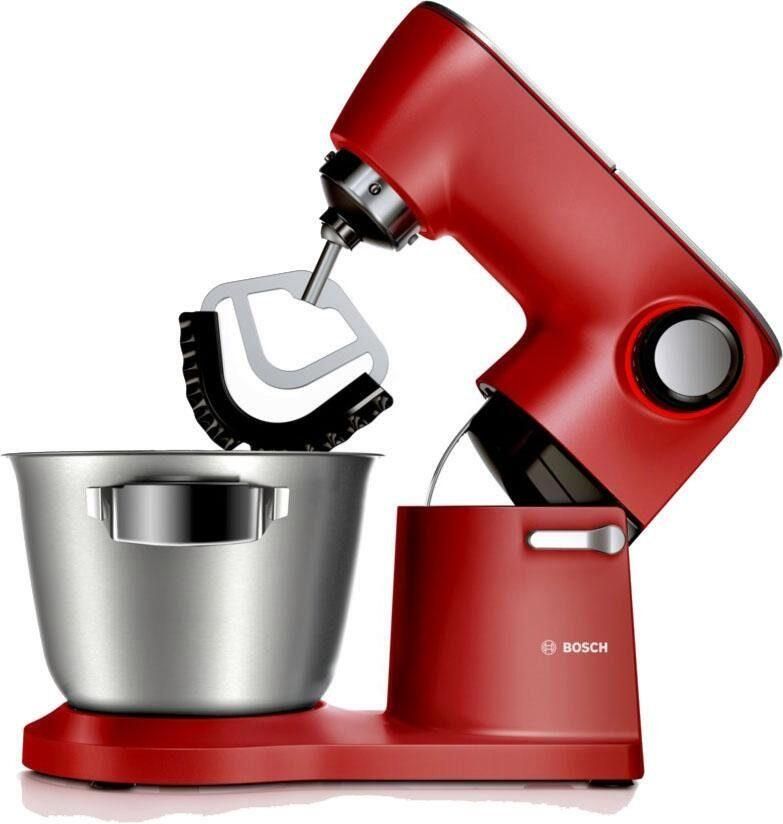 BOSCH Keukenmachine Kneedhaken meng- siliconen garde vaatwasmachinebestendig rood zilverkleur - Foto 5