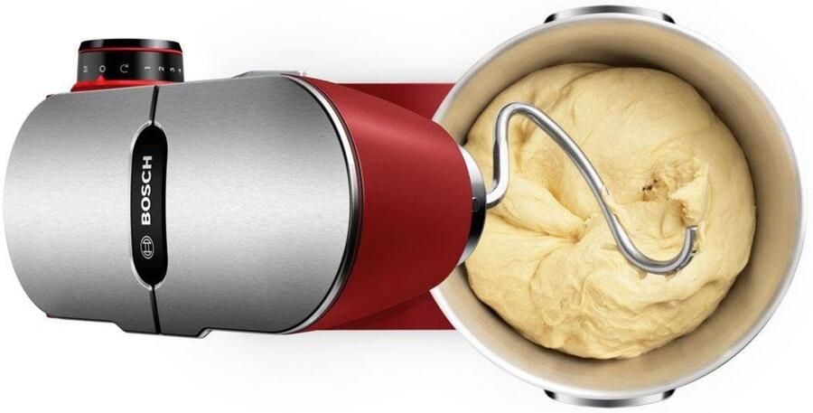 BOSCH Keukenmachine Kneedhaken meng- siliconen garde vaatwasmachinebestendig rood zilverkleur - Foto 11