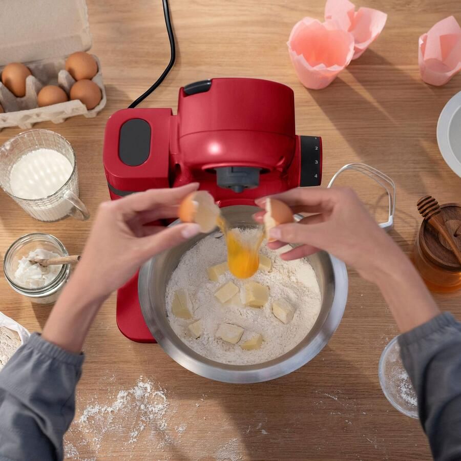 BOSCH Keukenmachine MUMS2EB01 MUM Serie 2 Continu rasp- en snijapparaat 3 raspschijven patisserieset edelstaal - Foto 2