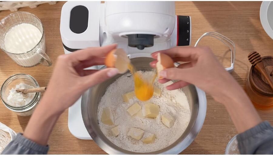 BOSCH Keukenmachine MUMS2EB01 MUM Serie 2 Continu rasp- en snijapparaat 3 raspschijven patisserieset edelstaal - Foto 8