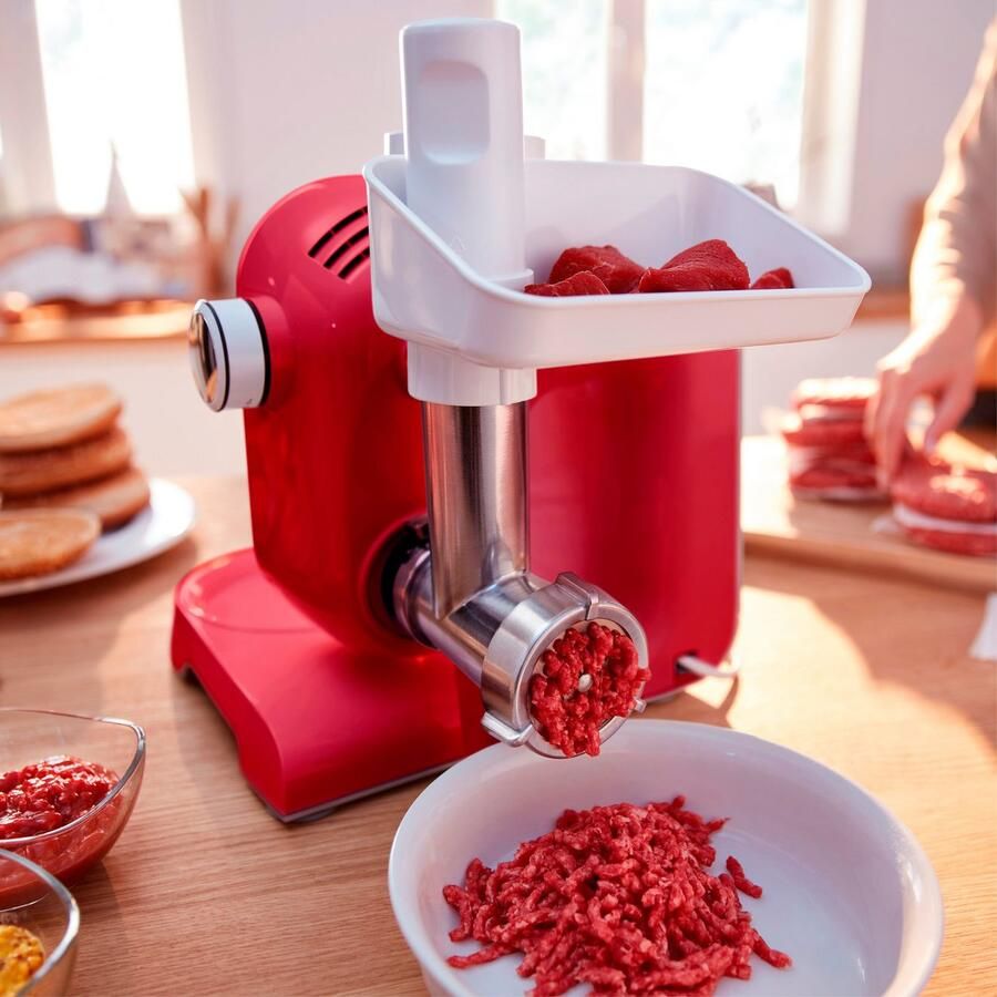 BOSCH Keukenmachine Serie 4 MUM56740 doorlopend snijwerk mixer vleesw. citruspers rood Kom 3 9l roestvrij staal vaatwasmachinebestendig 4 schijven 3 menggereedschappen - Foto 4