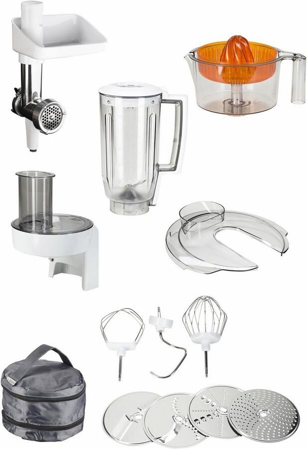 BOSCH Keukenmachine Serie 4 MUM56740 doorlopend snijwerk mixer vleesw. citruspers rood Kom 3 9l roestvrij staal vaatwasmachinebestendig 4 schijven 3 menggereedschappen - Foto 11