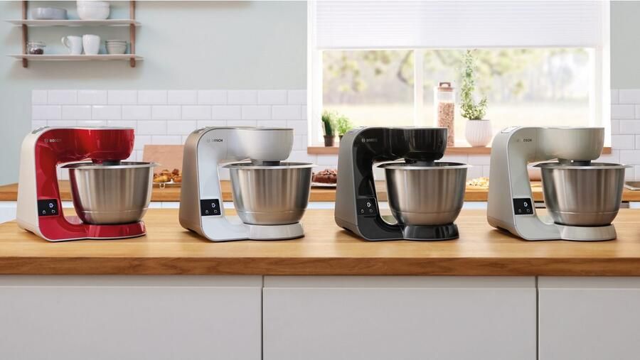 BOSCH Keukenmachine Serie 4 MUM5X734 geïntegreerde weegschaal doorloopsnijder mixer rood - Foto 10