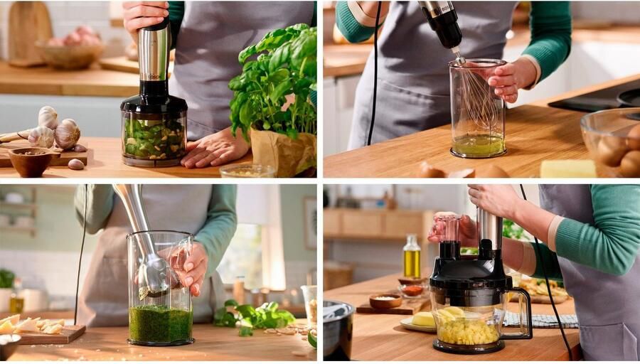 BOSCH Staafmixer ErgoMaster Serie 6 MSM6M8X1 4 messen mixvoet roestvrij staal zwart - Foto 3
