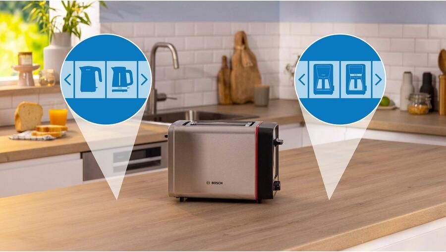 BOSCH Toaster MyMoment TAT6M420 geïntegreerde opzet voor broodjes ontdooi opwarmfunctie brood centreren - Foto 7