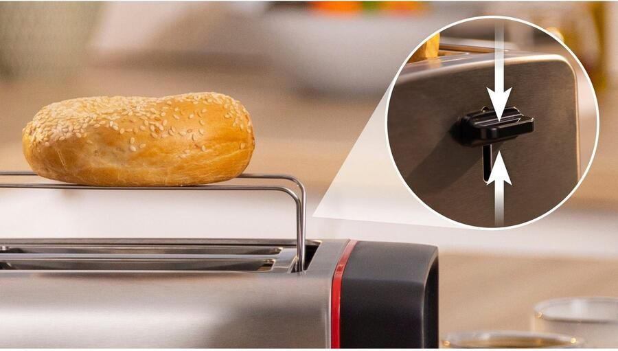 BOSCH Toaster MyMoment TAT6M420 geïntegreerde opzet voor broodjes ontdooi opwarmfunctie brood centreren - Foto 4
