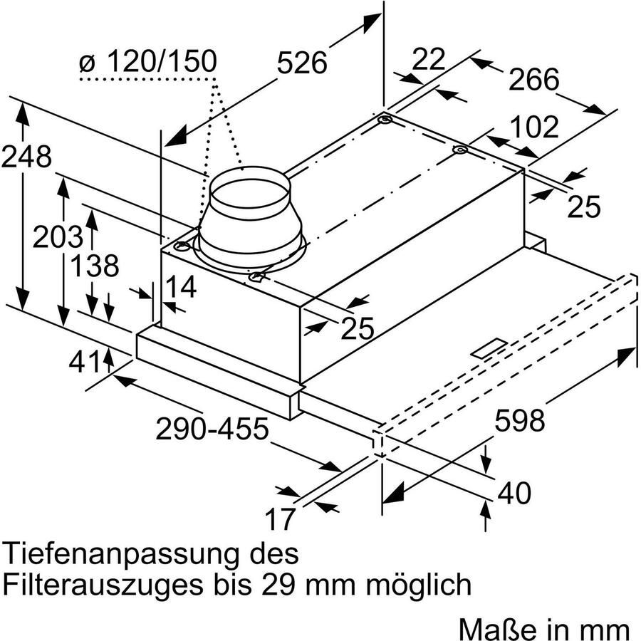 Bosch DFL064A52 Serie 4 Vlakscherm Afzuigkap