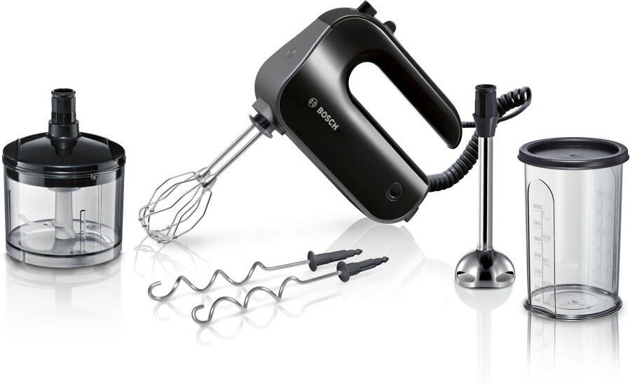 BOSCH Handmixer Home Professional MFQ4980B roestvrijstalen garde deeghaak mixvoet zwart