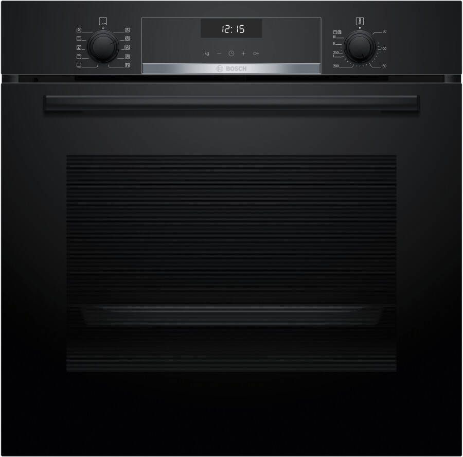 Bosch HBG537BB3 Serie 6 Inbouwoven 71 l Eenvoudig te reinigen: hydrolyse + Eco Clean Direct Zwart