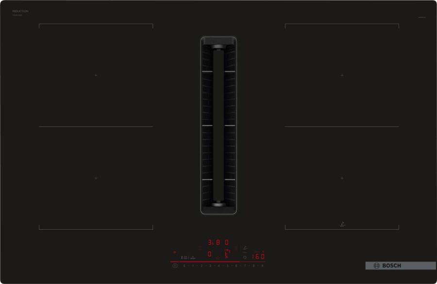 Bosch Serie 6 PVQ811H26E kookplaat Zwart Ingebouwd 80 cm Inductiekookplaat zones 4 zone(s)