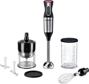 Bosch MS6CM6166 Staafmixer 1000 W Met hakmolenopzet met garde Met mixbeker RVS Zwart