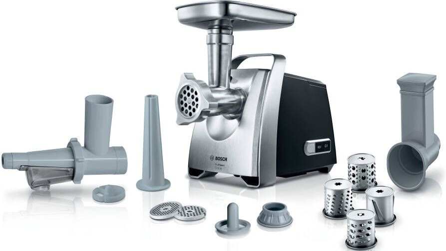 BOSCH Vleesmolen ProPower MFW68660 terugloop doorloop snijder 3 perforaties rvs (3 4 8 8mm) fruitpers- worst- kebbe-opzetstuk - Foto 2