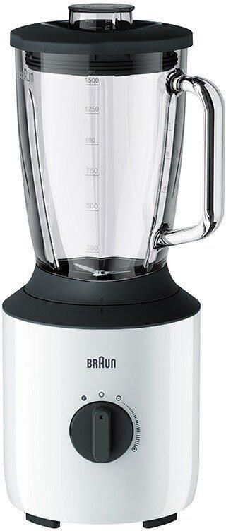 Braun Blender PowerBlend 3 JB 3150 WH 800W traploos regelbaar 1 5 L glazen kan - Foto 5