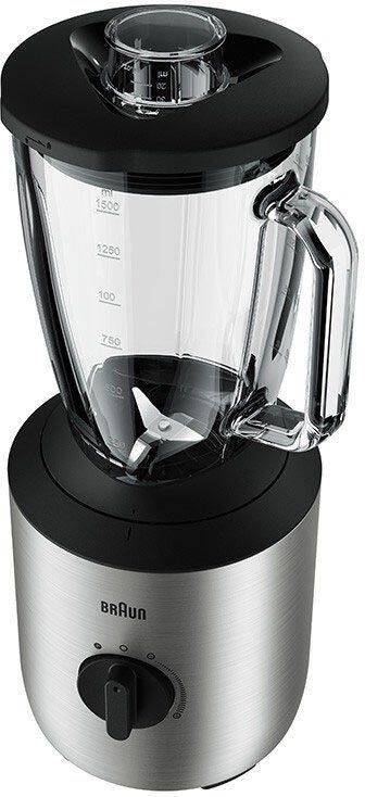 Braun Blender PowerBlend 3 JB 3272 SI 800W traploos regelbaar 1 5 L glazen kan Ice-Crush & pulsfunctie stil mixen roestvrij staal vaatwasmachinebestendig - Foto 5