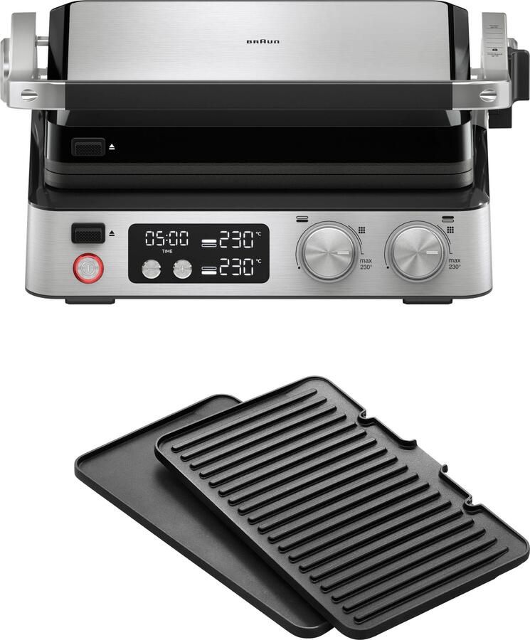 Braun Contactgrill MultiGrill 7 CG 7040 3 kookposities tot 230°C 12 burger patties - Foto 7