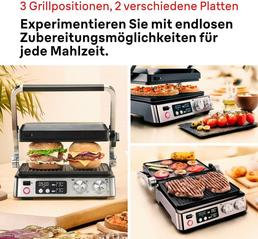 Braun Contactgrill MultiGrill 7 CG 7040 3 kookposities tot 230°C 12 burger patties - Foto 4