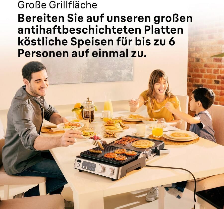 Braun Contactgrill MultiGrill 7 CG 7040 3 kookposities tot 230°C 12 burger patties - Foto 3