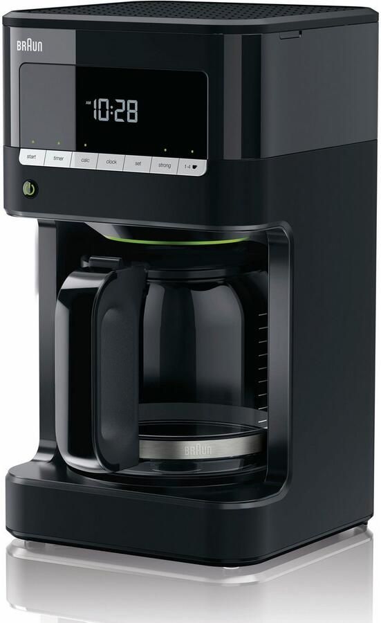 Braun Filterkoffieapparaat PurAroma 7 KF 7020 12 koppen glazen kan 4 programma's timer 1.000 w instelbare koffiesterkte ontkalkingsindicator druppelstop - Foto 4