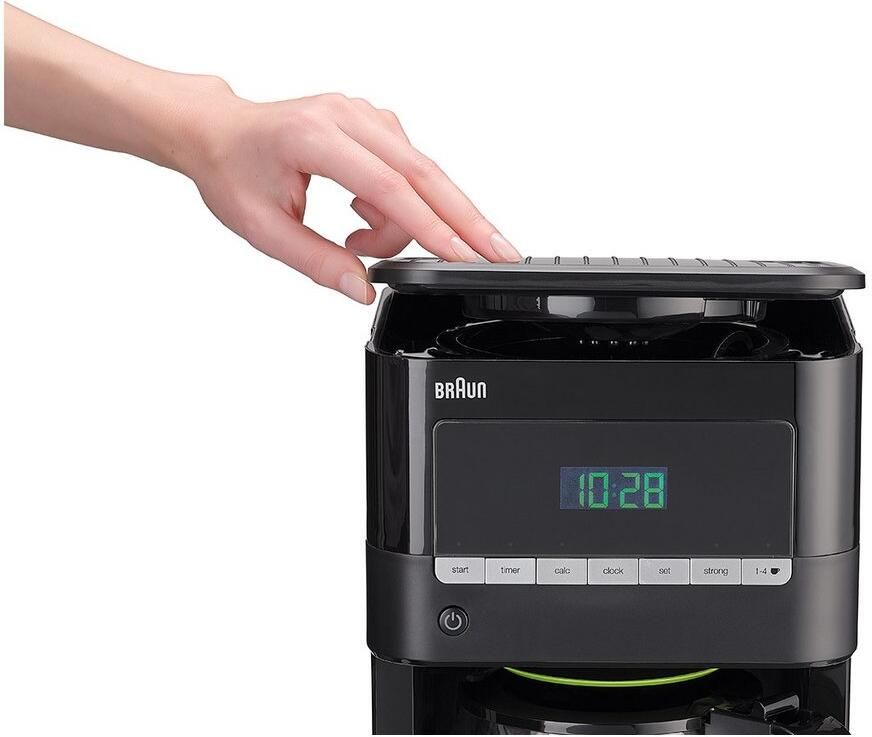 Braun Filterkoffieapparaat PurAroma 7 KF 7020 12 koppen glazen kan 4 programma's timer 1.000 w instelbare koffiesterkte ontkalkingsindicator druppelstop - Foto 2