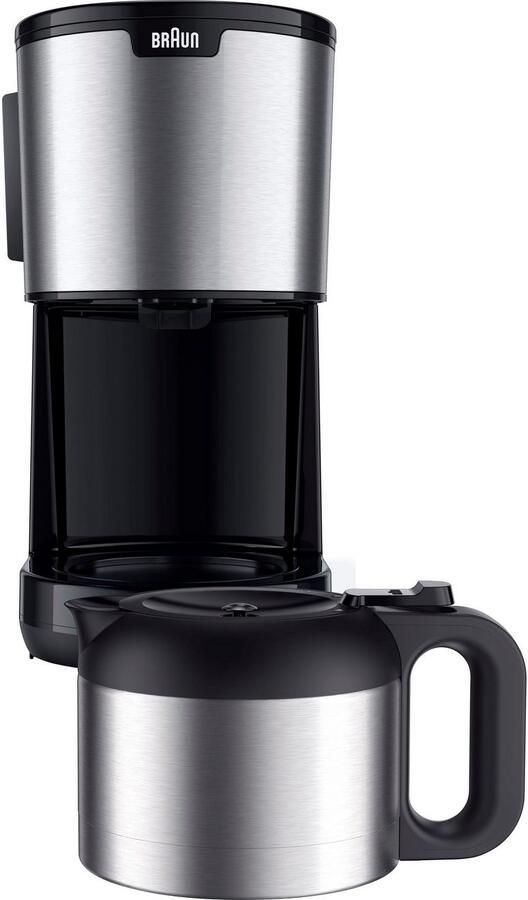 Braun Filterkoffieapparaat PurShine KF1505 BK 1 2 l 1000w automatische uitschakeling uitneembare filtermand roestvrij staal - Foto 4
