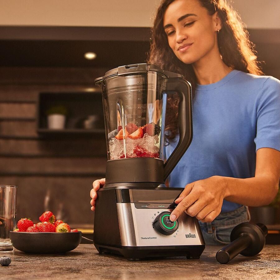 Braun Keukenmachine PowerBlend 7 JB 7551 BK 1400W high-performance blender 9 programma's 2 L