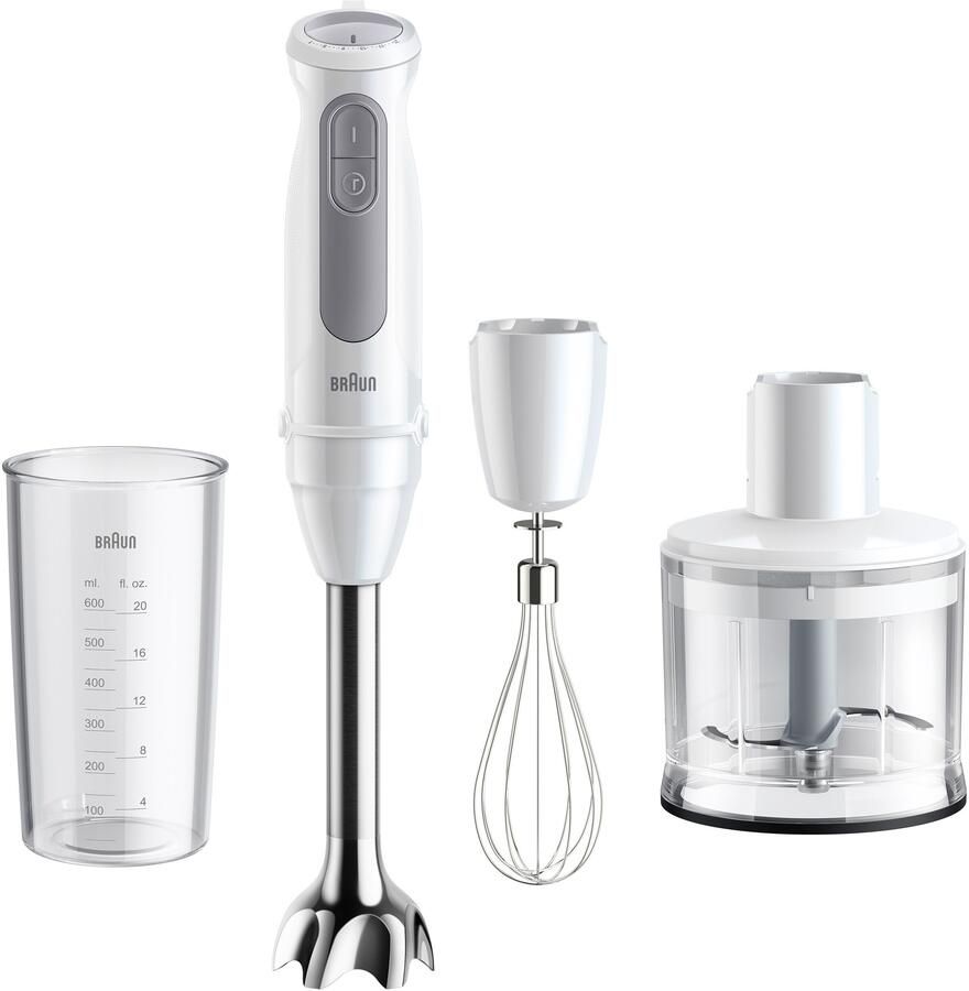 Braun Staafmixer MultiQuick 5 MQ 50236 M 1000 W 21 snelheden garde Spatbescherming 500 ml hakmolen maalmes vaatwasmachinebestendig - Foto 9